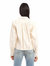 Maia Faux Leather Top In Ivory