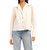 Maia Faux Leather Top In Ivory - Ivory