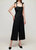 Paloma Tie Strap Linen Jumpsuit In Black