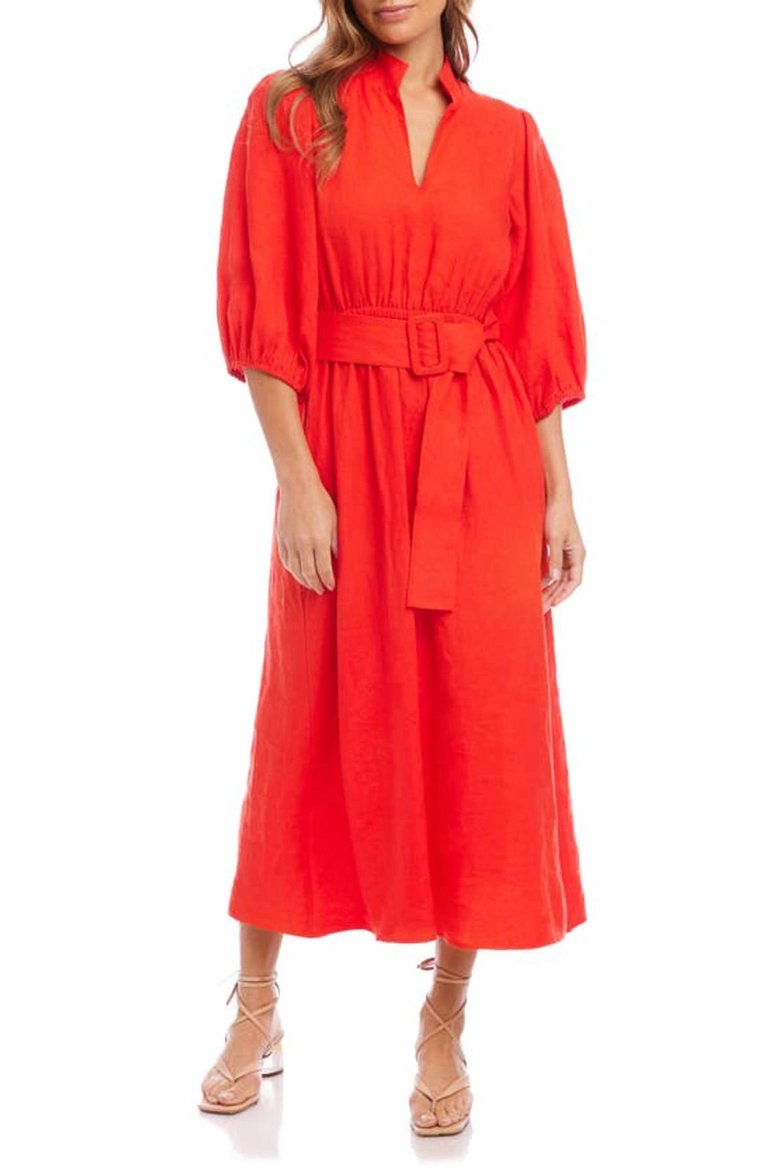 Quinn Dress In Saffron - Saffron