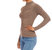 Ruched Front Long Sleeve Top In Copper