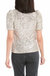 Sequin Puff Sleeve Top In Champagne