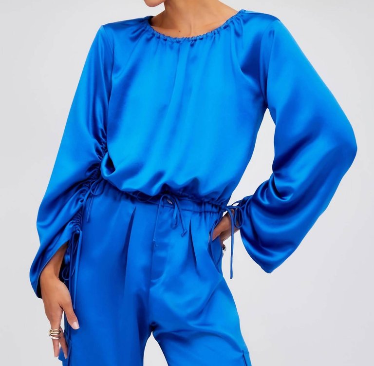 Serafina Top In Sapphire Blue - Sapphire Blue