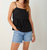 Tie-Back Tank Top In Black - Black