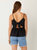 Tie-Back Tank Top In Black