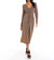 Twist Front Midi Dress In Copper - Copper