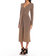 Twist Front Midi Dress In Copper