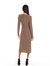 Twist Front Midi Dress In Copper