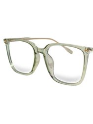 Frankie Blue Light Glasses - Transparent Green