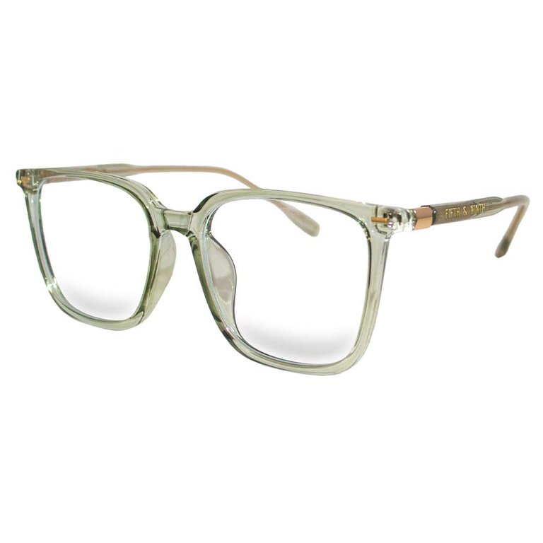 Frankie Blue Light Glasses - Transparent Green