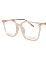 Frankie Blue Light Glasses - Peach/Tan