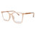 Frankie Blue Light Glasses - Peach/Tan