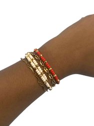 Mia Wrap Bracelet - Red