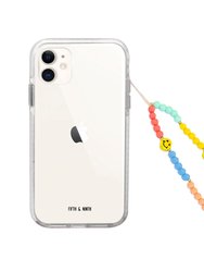 Pastel Smiles Beaded Phone Charm