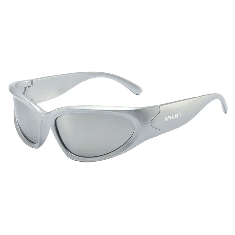Racer Sunglasses - Silver/Mirrored