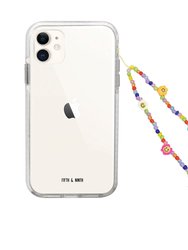 Smiley Flower Beaded Phone Charm