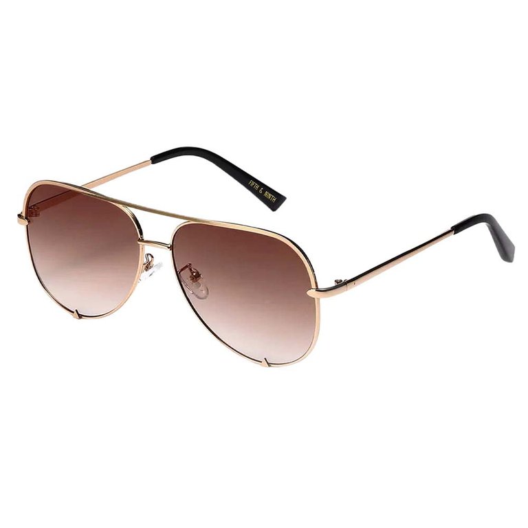 Fifth & Ninth Blush/Gold Walker Polarized Sunglasses