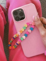 Neon Hearts Beaded Phone Charm