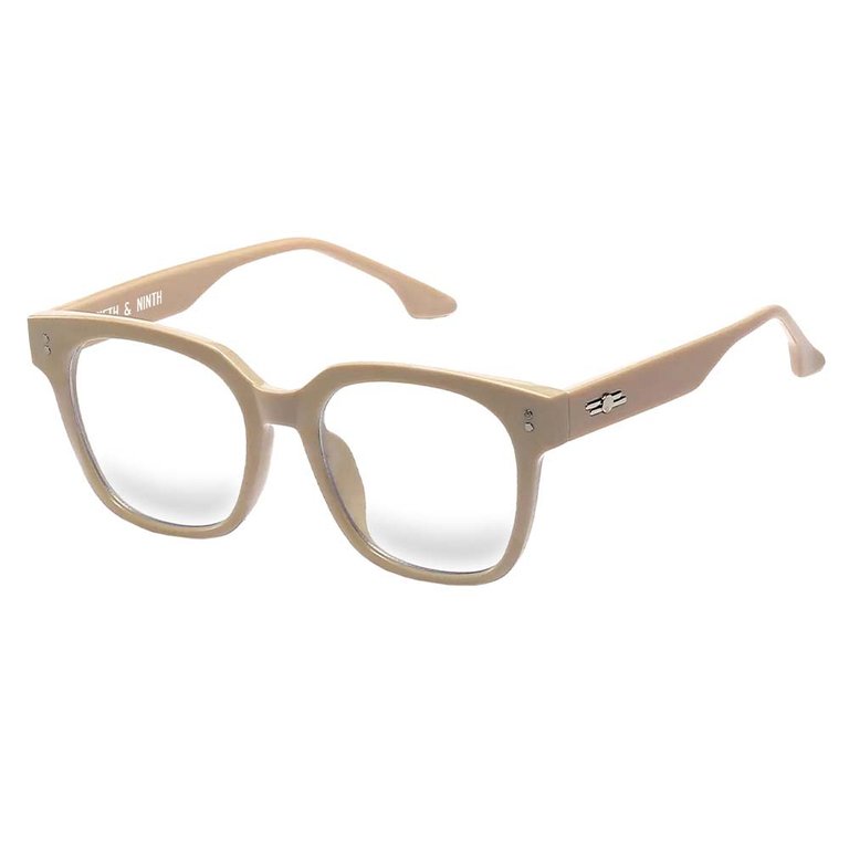 Sage Blue Light Glasses - Beige