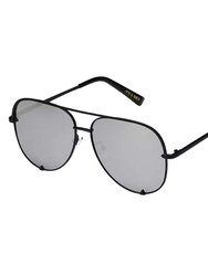Walker Polarized Sunglasses - Silver Mirrored/Black