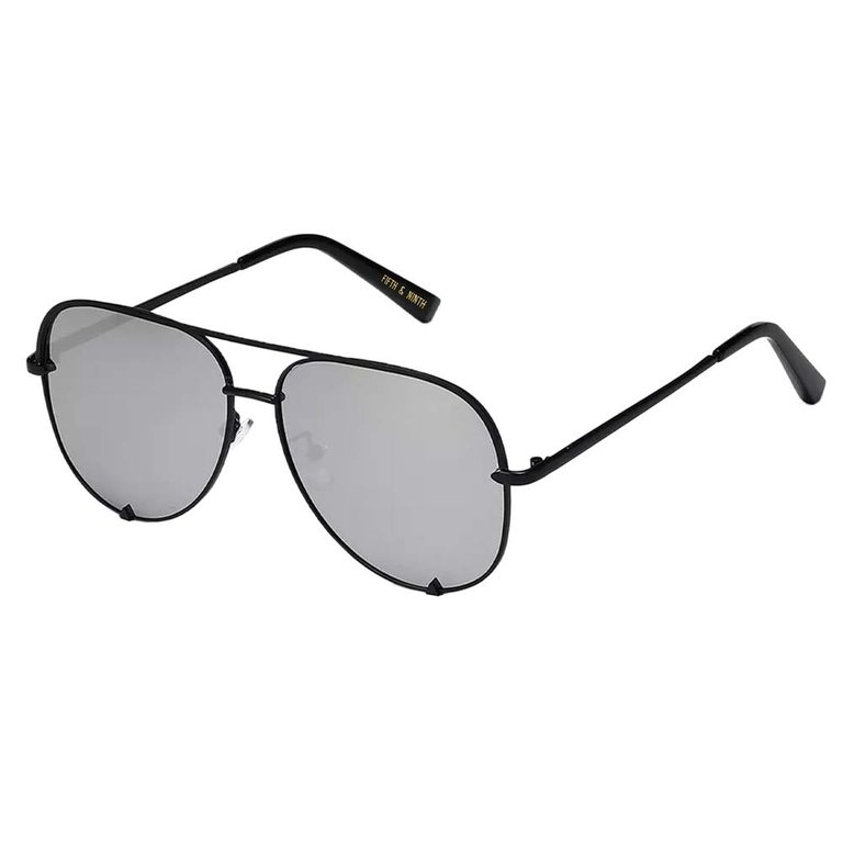 Walker Polarized Sunglasses - Silver Mirrored/Black