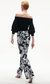 Hadley Pant In Porcelain Floral Black