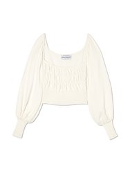 Desire Smocked Long Sleeve Knit Top