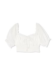 Eva Peasant Crop Top