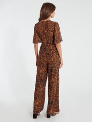 Lana Front Twist Wide Leg Pantsuit