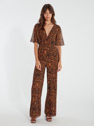 Lana Front Twist Wide Leg Pantsuit