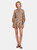 Romy Long Sleeve Mini Dress - Tan Tiger