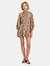 Romy Long Sleeve Mini Dress - Tan Tiger