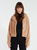 Sugar Faux Fur Crop Jacket - Biscuit