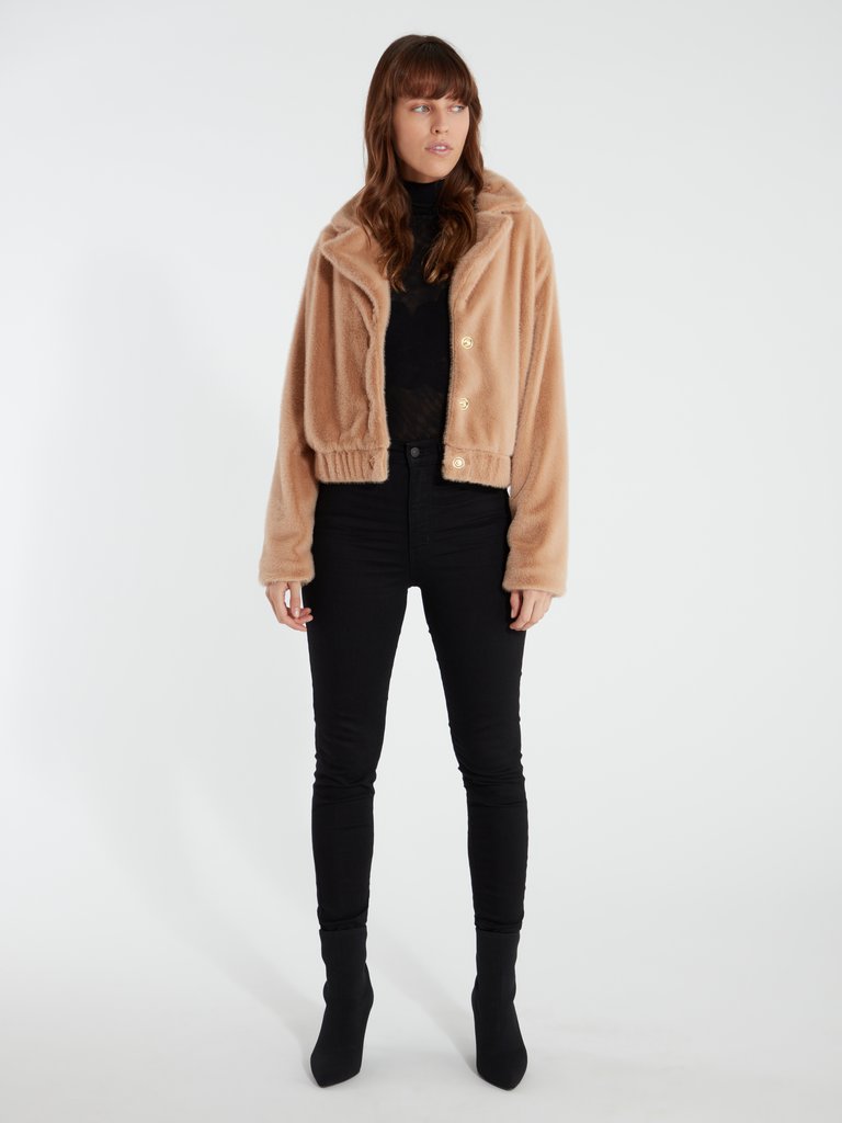 Sugar Faux Fur Crop Jacket