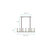 12 Light Rectangular Crystal Dianyi LED Chandelier - Silver