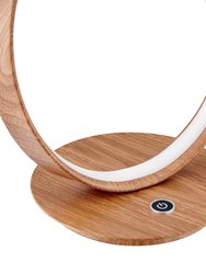 Amsterdam Light Wood Table Lamp With LED Strip And Touch Dimmer