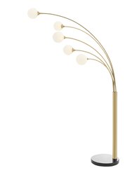 Anechdoche 5 Lights Gold and White Floor Lamp