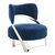 Aura Modern Accent Chair - Blue And Chrome