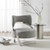 Aura Modern Accent Chair - Gray And Chrome