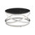 Aurora Chic Coffee Table, Chrome And Black Marble Finish