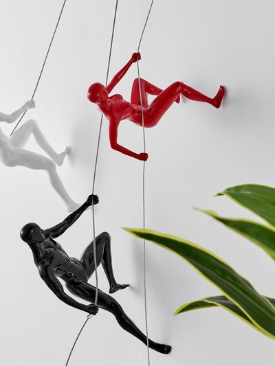 Finesse Decor Black, Red, & White Wall Sculpture Climbing Set product