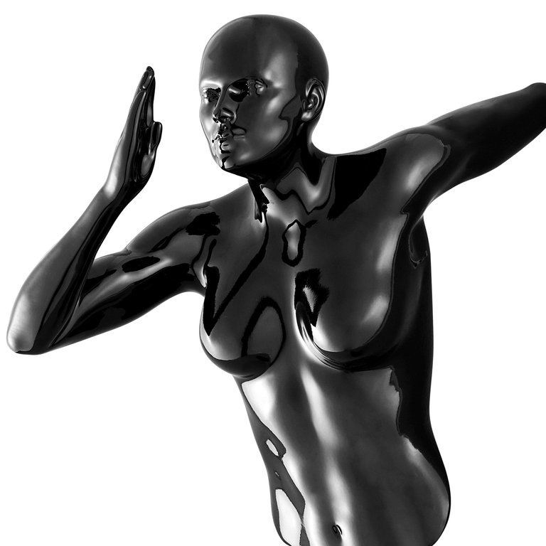 Black Wall Runner 13" Woman Sculpture