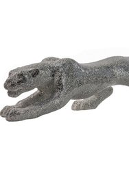 Boli Panther Sculpture - Glass And Chrome