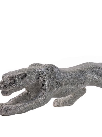 Finesse Decor Boli Panther Sculpture - Glass And Chrome product