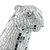 Boli Sitting Panther Sculpture - Glass And Chrome