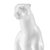 Boli Sitting Panther Sculpture - Glossy White