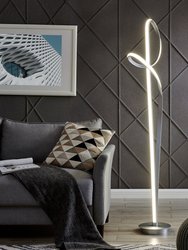 Budapest LED Silver 63" Tall Floor Lamp With Dimmable