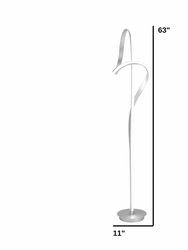 Budapest LED Silver 63" Tall Floor Lamp With Dimmable