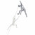 Climbing Couple Set Of Two Wall Sculptures - Matte White & Chrome - Matte White & Chrome