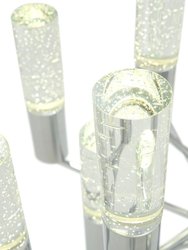 Crystal Cylinders Chandelier, Dimmable 16 Lights